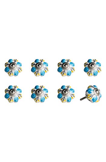 Kinetic 8-pack Knobs In White Fine Line