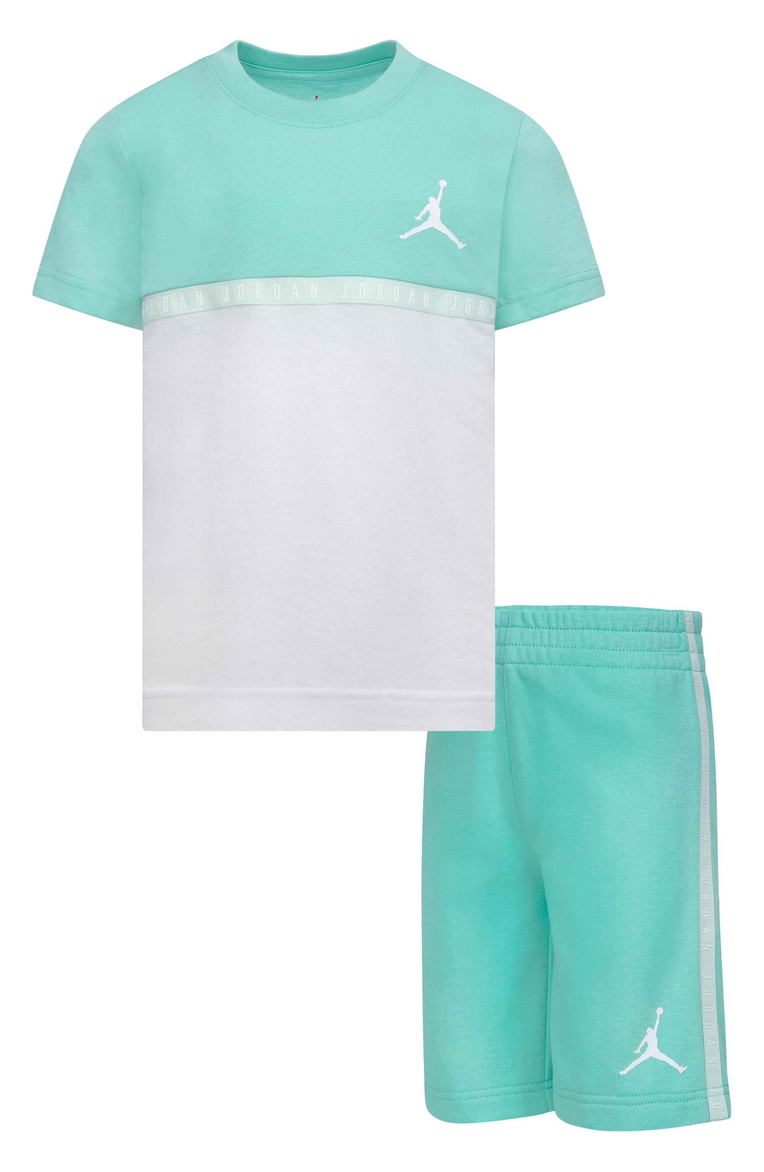 Kids' Jumpman Colorblock T-Shirt & Sweat Shorts Set