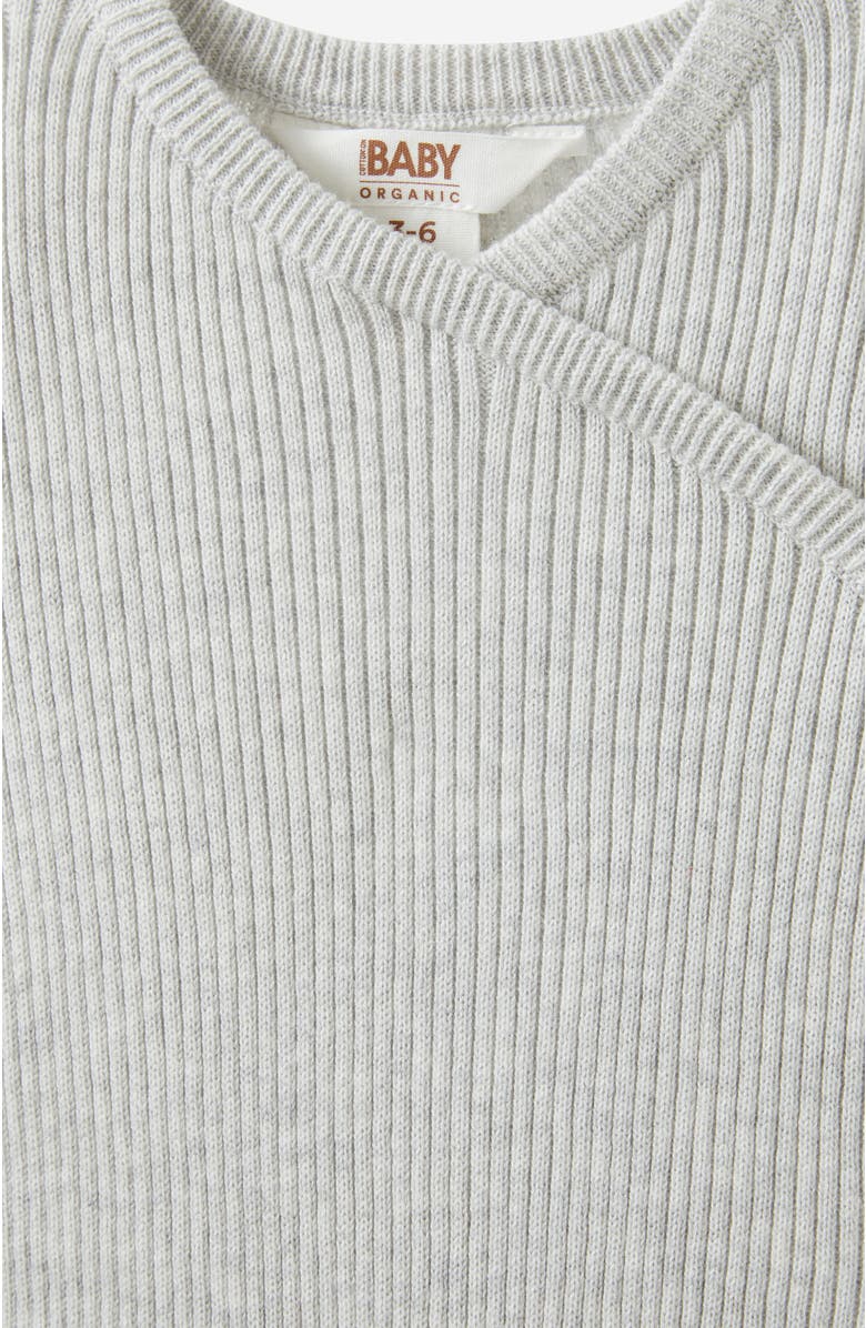 Cotton On Kids Organic Rib Knit Cross Over Tie Bubbysuit, Alternate, color, 