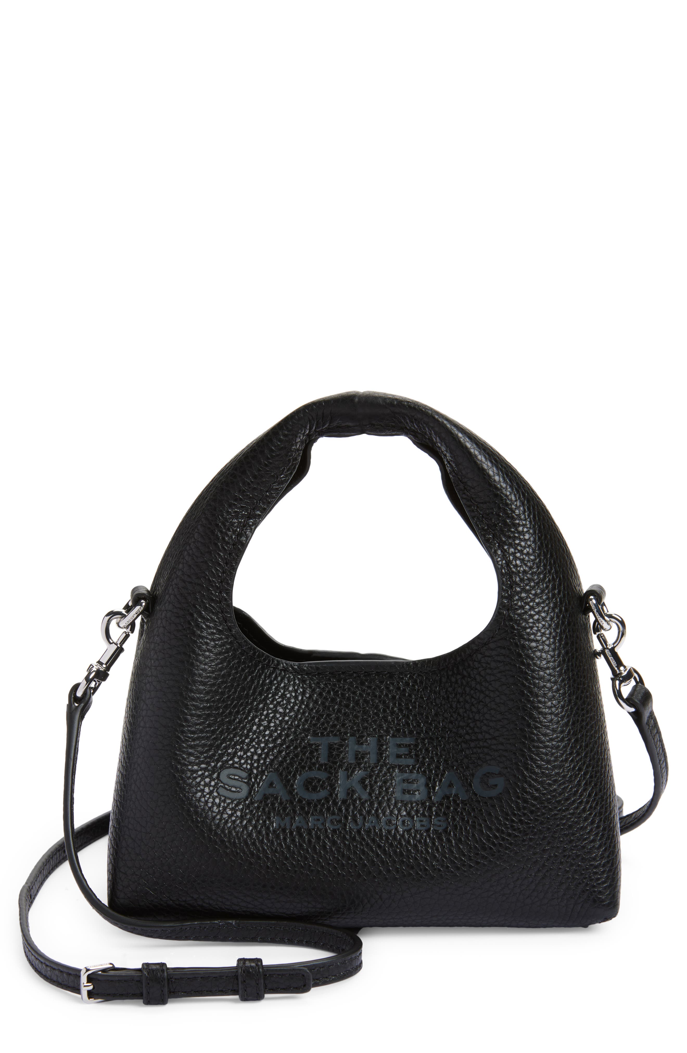Marc Jacobs The Micro Crossbody Sack Bag, Main, color, Black