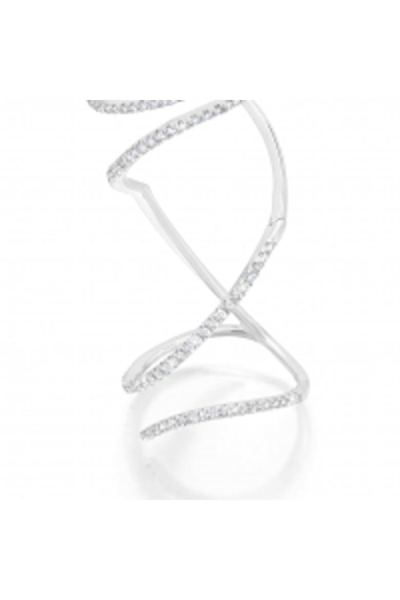 Mega Swirl Ring in White, Main, color, White Gold