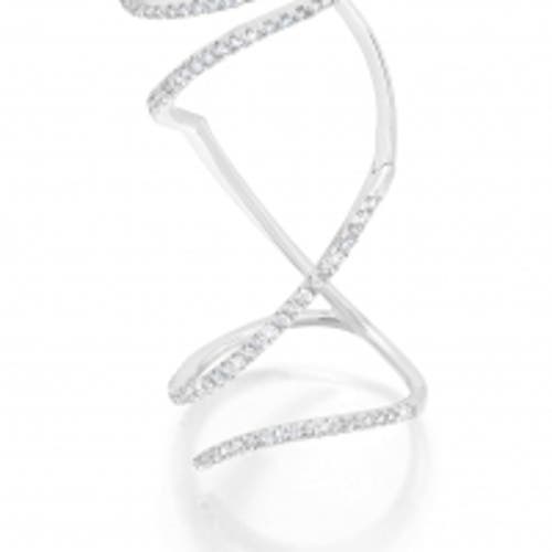 Graziela Mega Swirl Ring In Silver