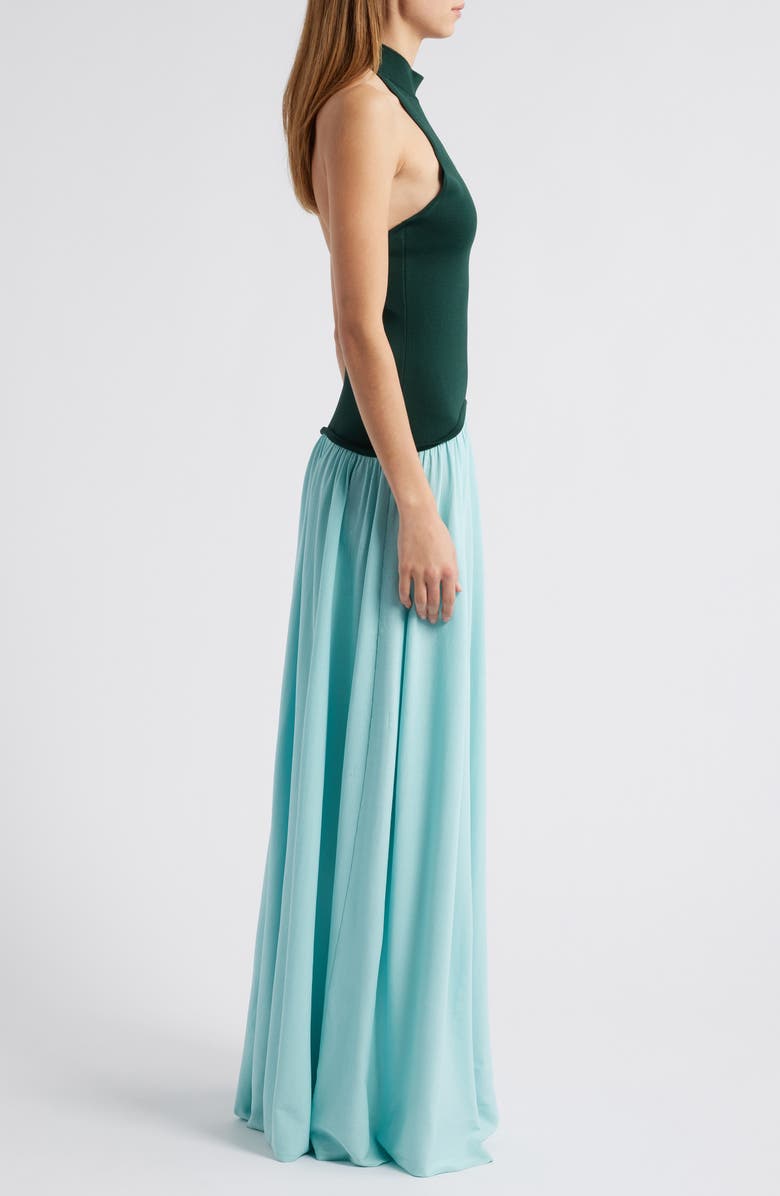 Solid & Striped Soglio Colorblock Halter Maxi Dress, Alternate, color, 