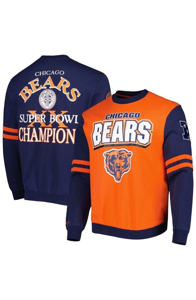 Mitchell & Ness Men's Mitchell & Ness Orange Chicago Bears All Over 2.0 Pullover Sweatshirt, Main, color, Orange