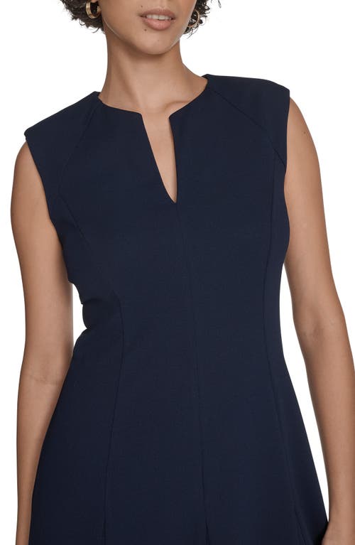 Calvin Klein Sleeveless A-line Midi Dress In Purple