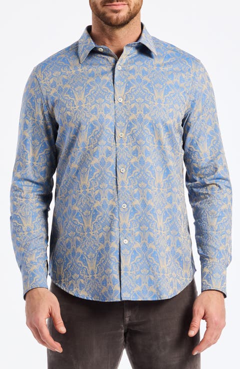 Highland Classic Fit Tapestry Print Button-Up Shirt
