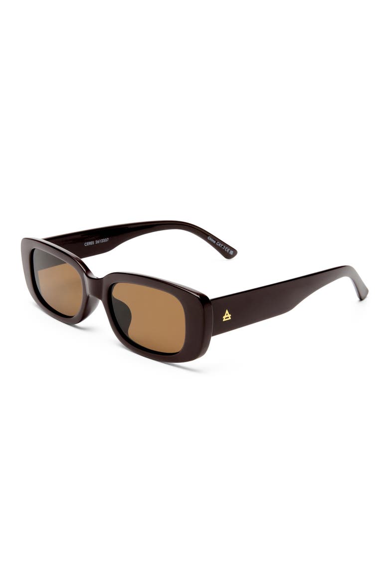 Ceres 51mm Rectangular Sunglasses, Alternate, color, CHOCOLATE / BROWN MONO