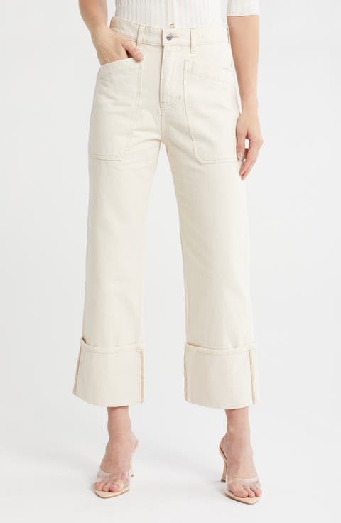 Dylan High Waist Straight Leg Carpenter Jeans