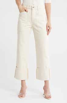 Veronica Beard Dylan High Waist Straight Leg Carpenter Jeans