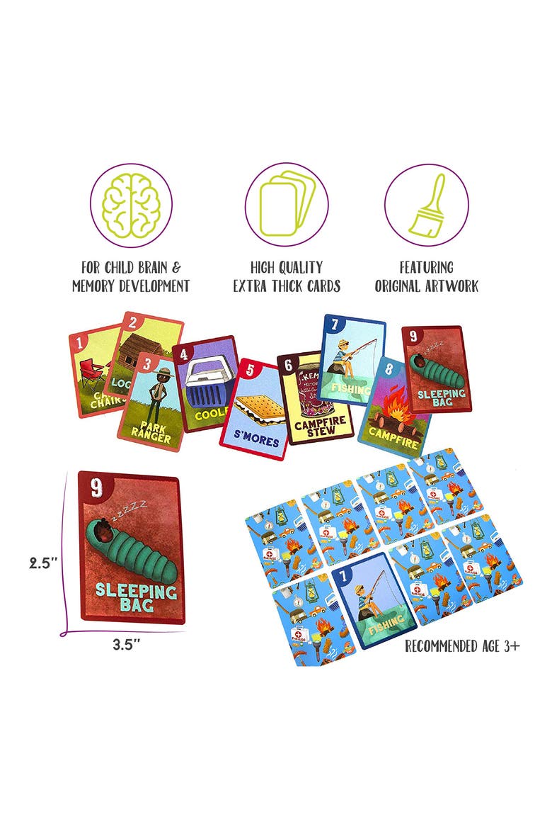 Little Likes Kids Camping Outdoors Go Fish Playing Cards Game, Alternate, color, MULTI