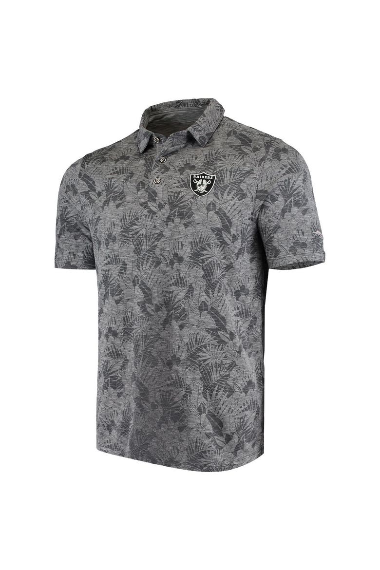 Men's Tommy Bahama Black Las Vegas Raiders Sport Palmetto Palms Polo, Alternate, color, Black