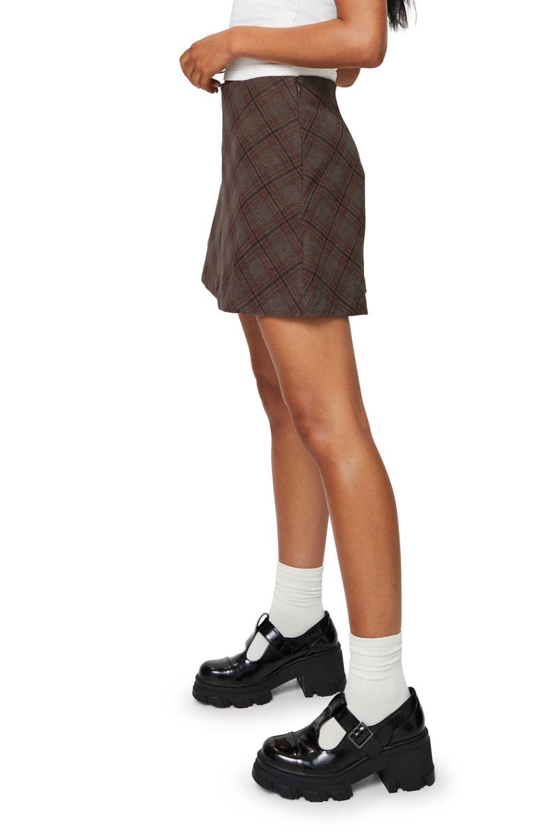 Princess Polly Fike Plaid Cotton Blend Miniskirt, Alternate, color,