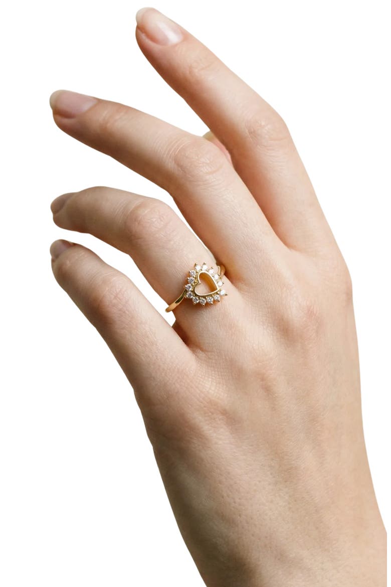 The Marie Heart Ring, Alternate, color, GOLD