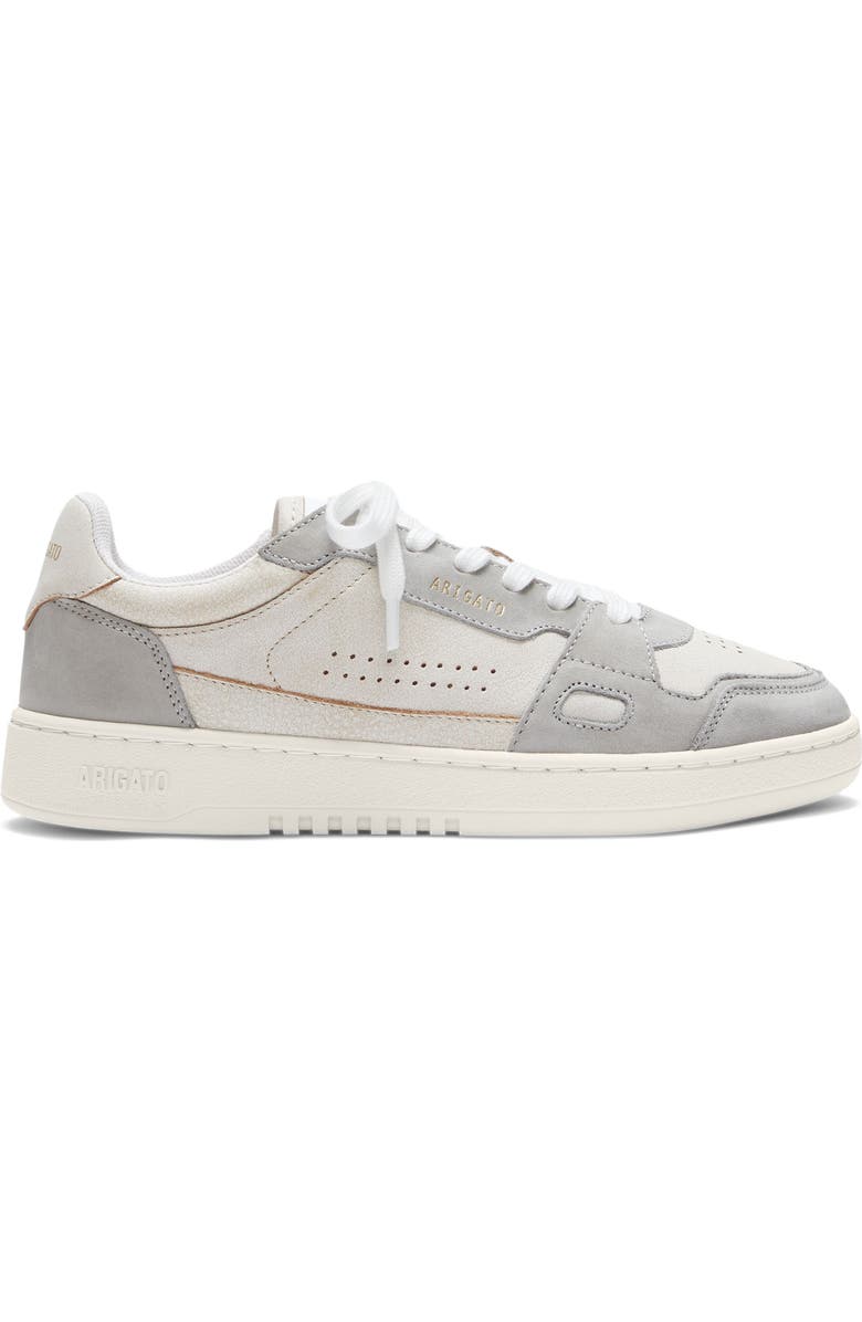 Axel Arigato Dice Lo Cracked Leather Sneaker, Alternate, color, Beige/Light Grey
