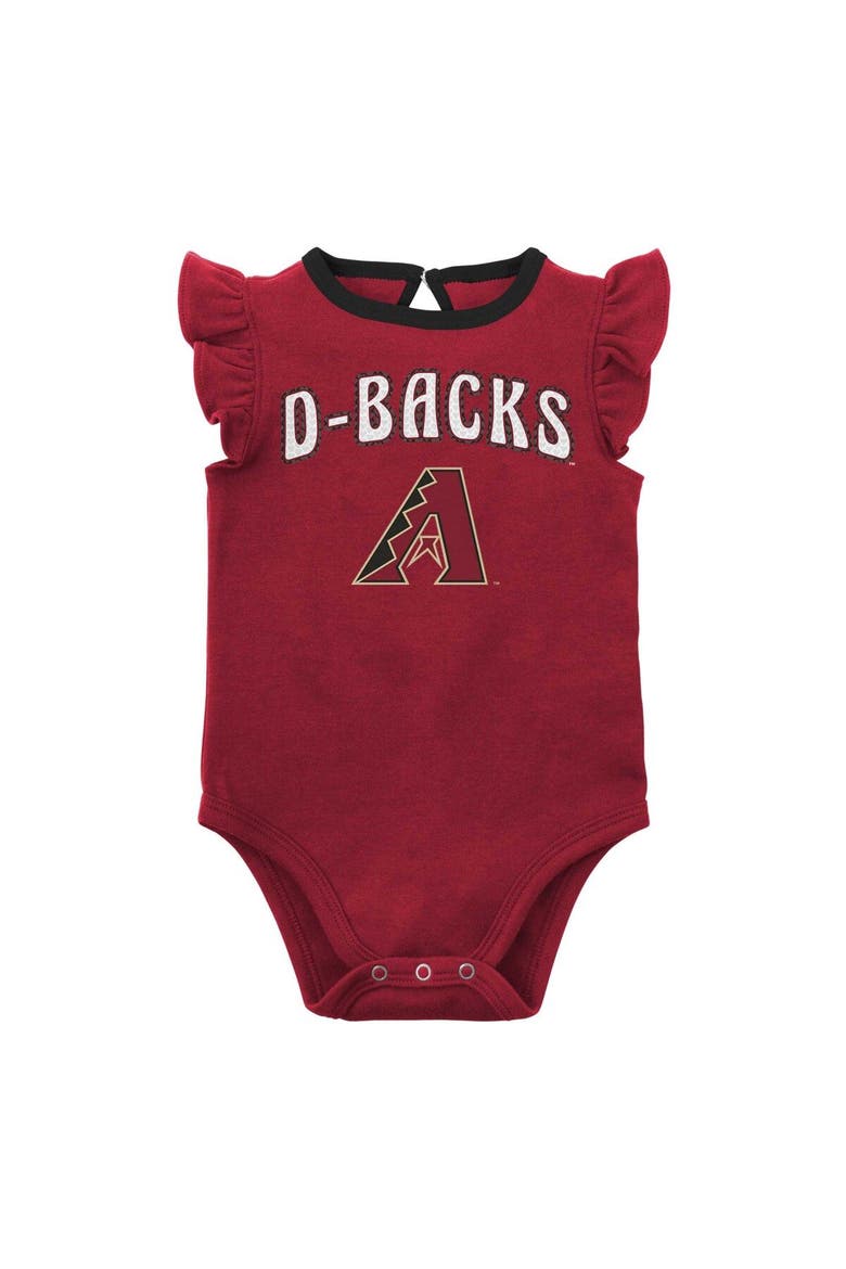 Girls Newborn & Infant Red/Heather Gray Arizona Diamondbacks Little Fan Two-Pack Bodysuit Set, Alternate, color, Red