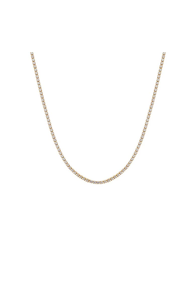 BY ADINA EDEN Classic Thin Tennis Necklace, Main, color, Gold - 18 Inch
