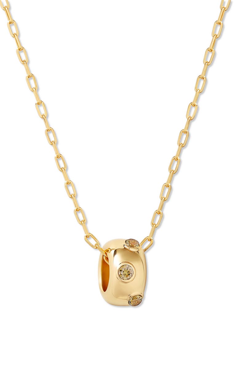 Brook and York Kate Birthstone Pendant Necklace, Main, color, Gold - August