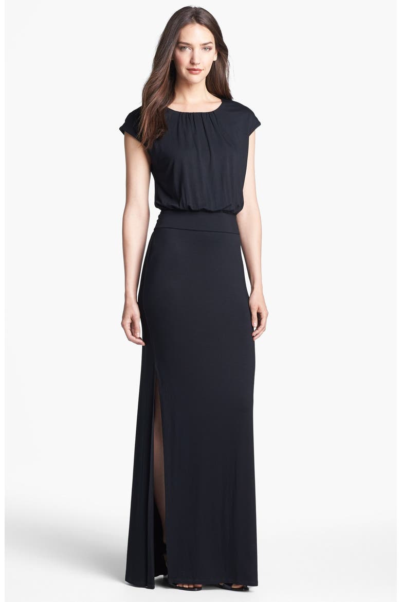 'Vienna' Blouson Maxi Dress (Nordstrom Exclusive), Main, color, BLACK