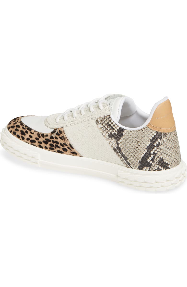 Giuseppe Zanotti Blabber Genuine Calf Hair Snake Embossed Sneaker, Alternate, color,