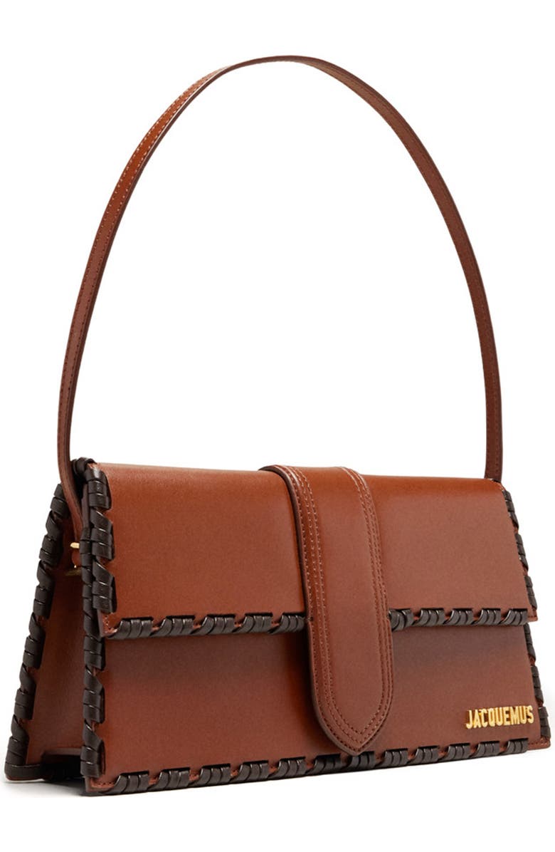 Jacquemus Long Le Bambino Leather Shoulder Bag, Alternate, color,