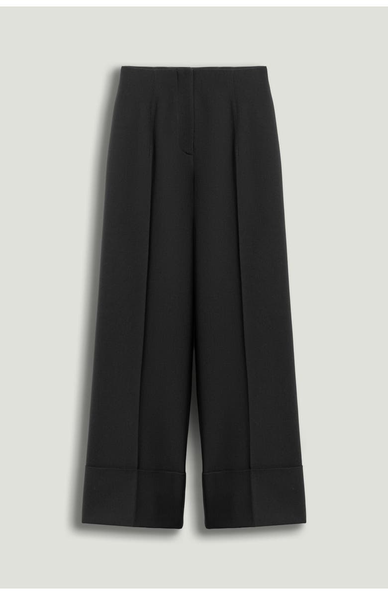 Nocturne Cuffed Wide-Leg Trousers, Alternate, color, Black
