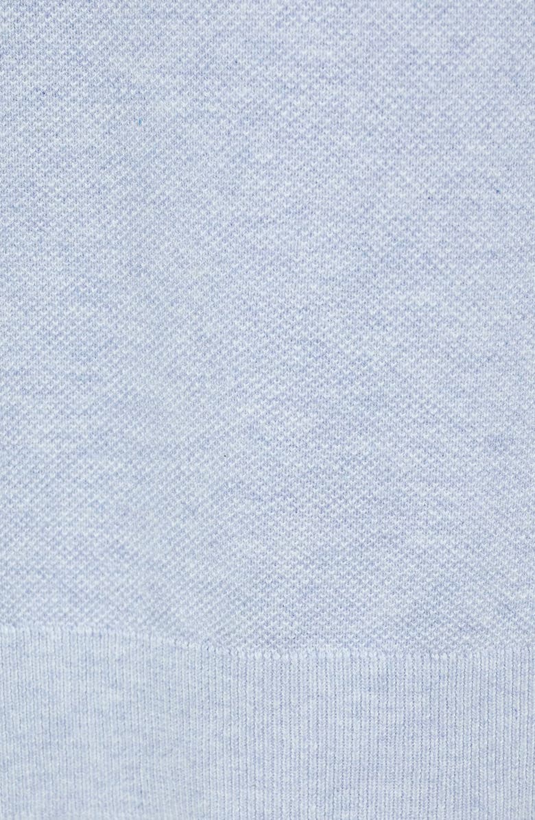 MANGO Slim Fit Knit Polo, Alternate, color, Aqua Blue