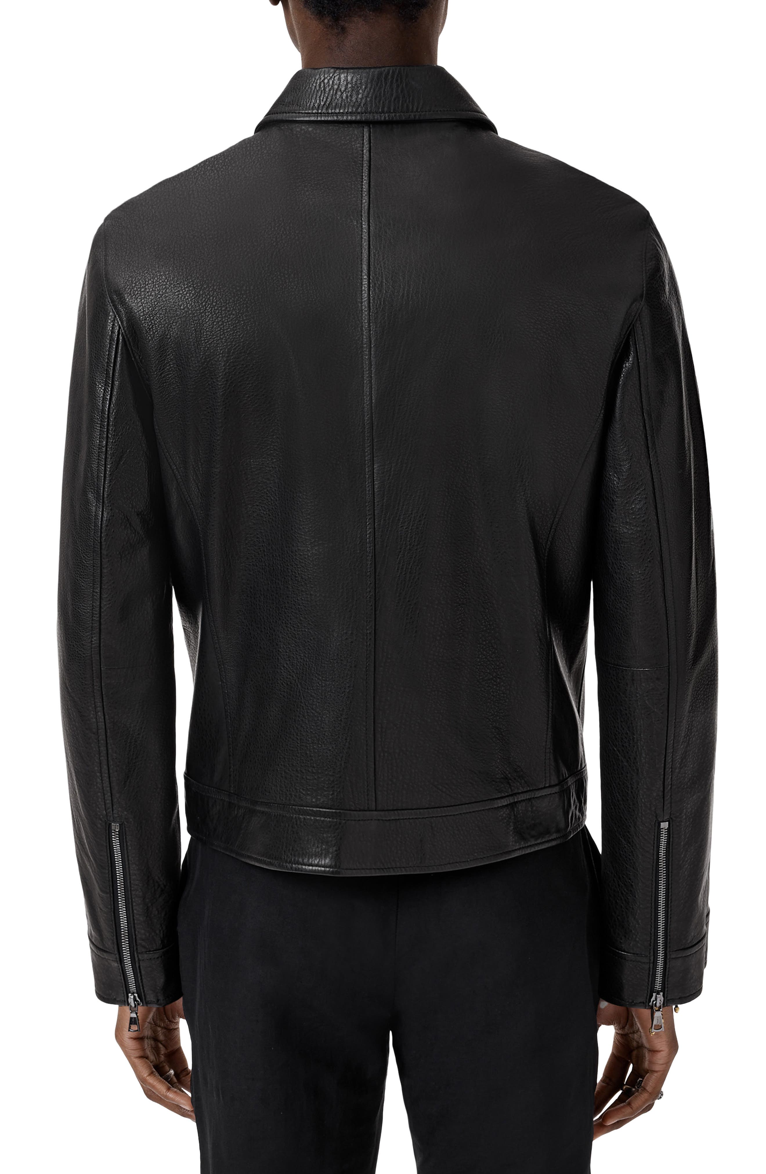 Hurst Mesh Detail Leather Jacket - image 2