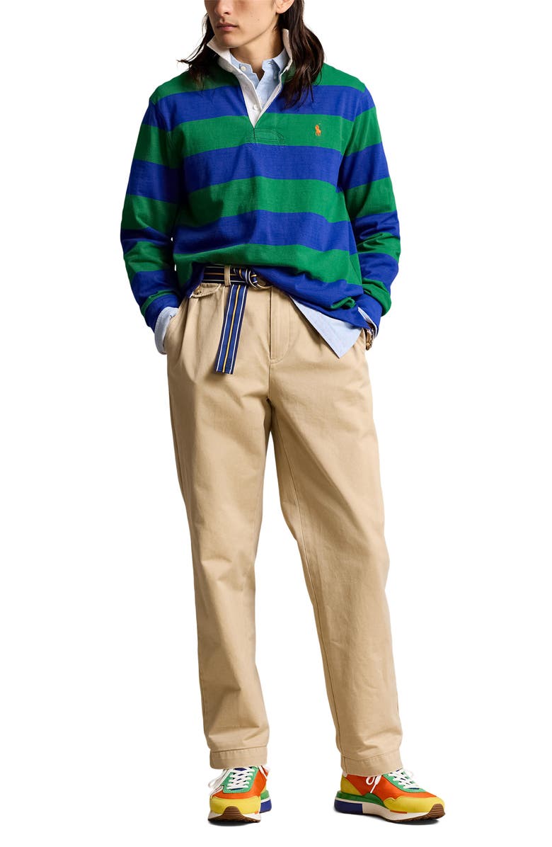Polo Ralph Lauren Stripe Oversize Rugby Shirt, Alternate, color,