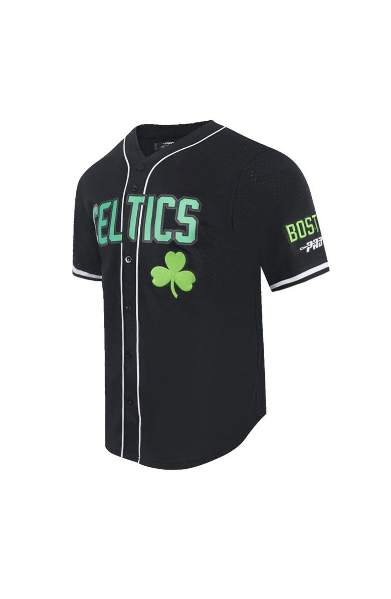 PRO STANDARD Men's Pro Standard Black Boston Celtics 2024/25 City Edition Mesh Baseball Jersey, Alternate, color,