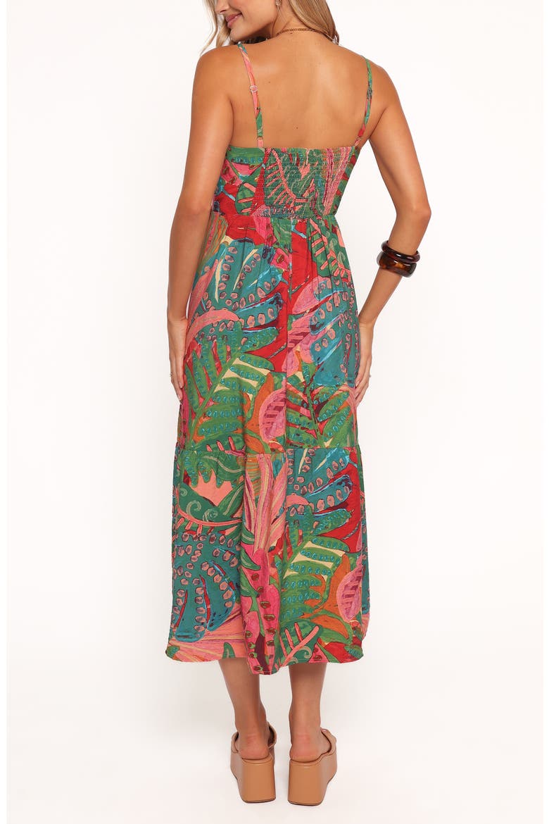 Eleonora Fit & Flare Midi Dress, Alternate, color, CALYPSO CORAL