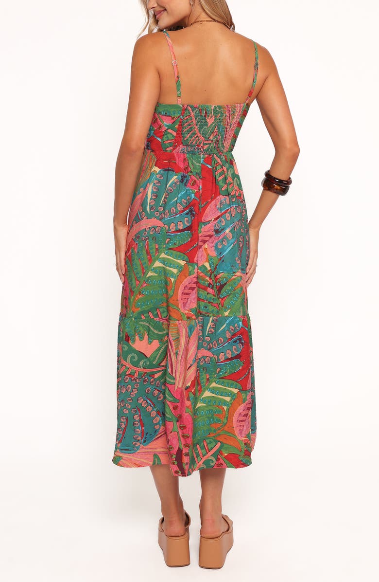 Petal & Pup Eleonora Fit & Flare Midi Dress, Alternate, color, Calypso Coral