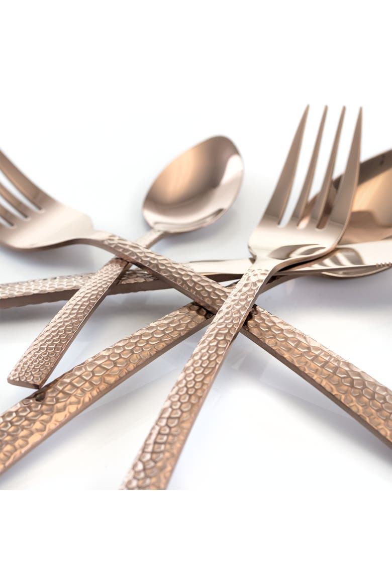 Baily 20 Piece Flatware Utensil Set, Alternate, color, Rose Gold