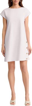 Jones New York Side Button Linen Blend Minidress