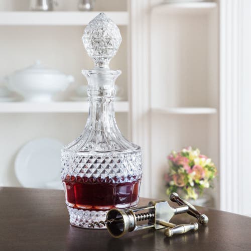 Twine Crystal Vintage Decanter In Clear