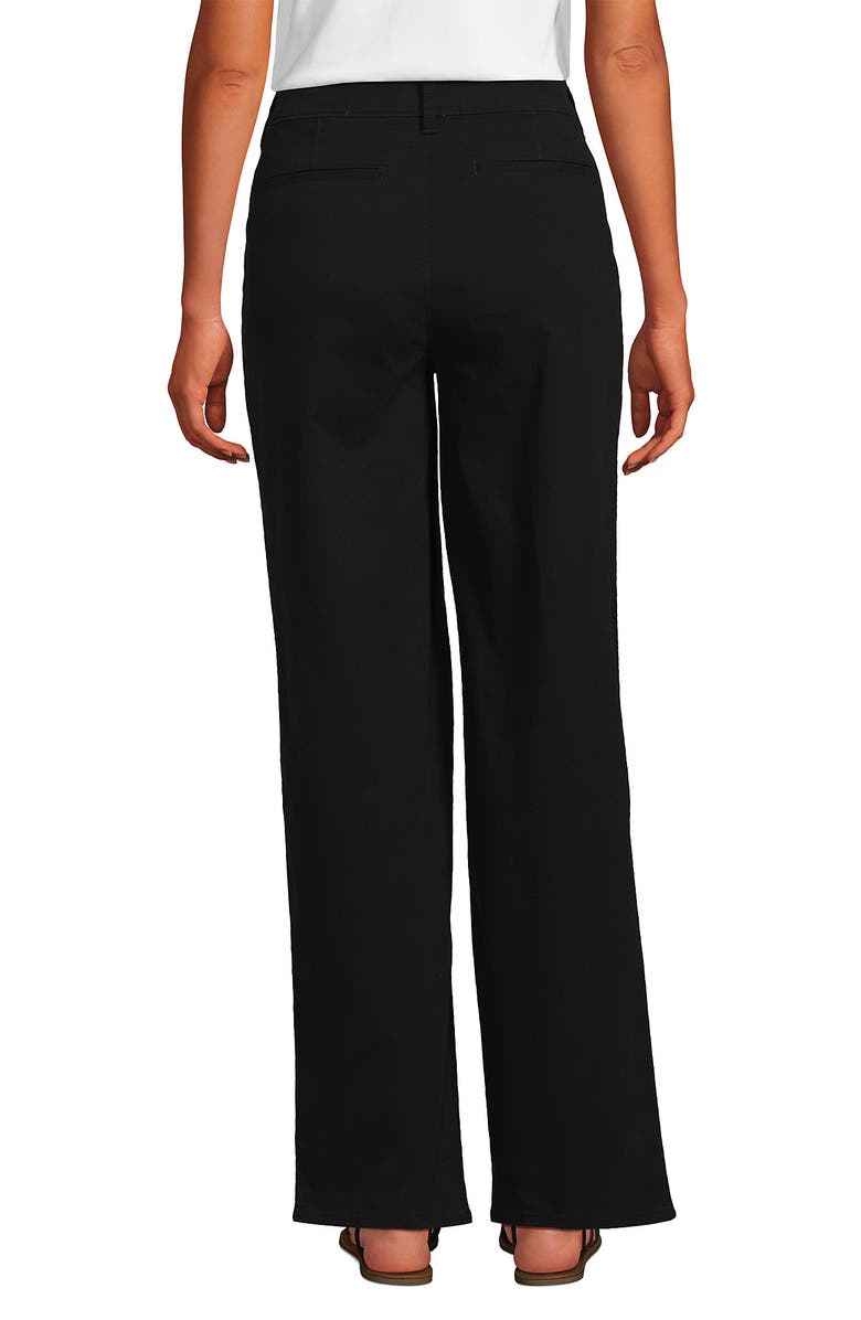 Lands' End Chino High Rise Rail Straight Leg Pants, Alternate, color, Black