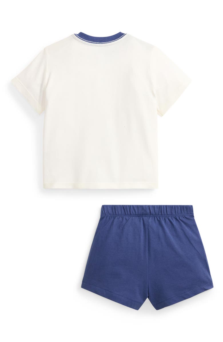 Ralph Lauren Cotton Jersey T-Shirt & Shorts Set, Alternate, color, Deckwash White