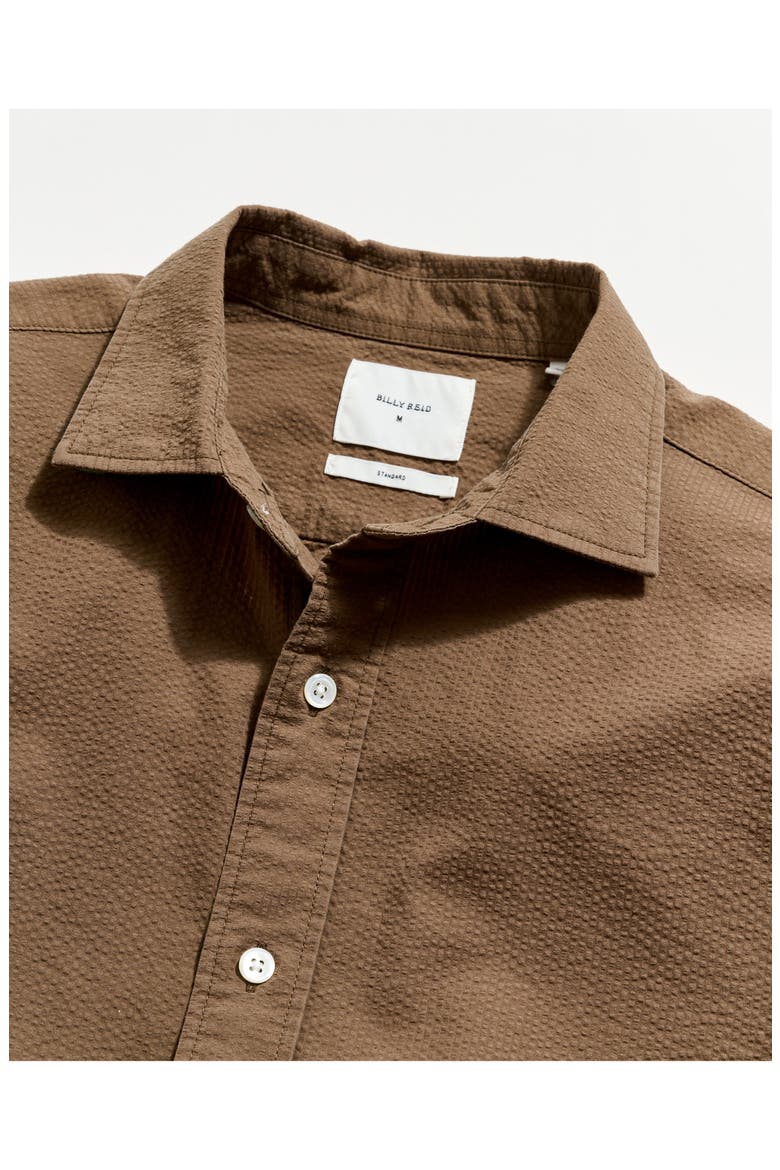 Cedar Seersucker Button-Up Shirt, Alternate, color, OLIVE KHAKI