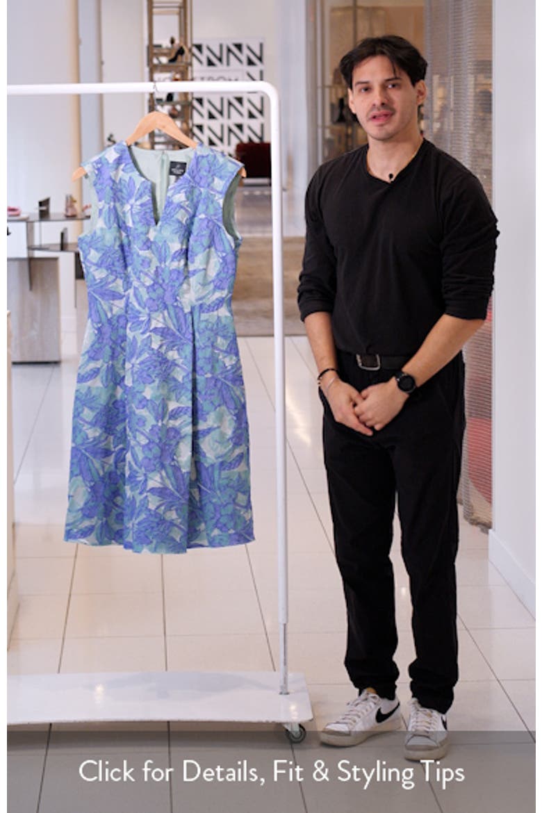 Floral Jacquard Sleeveless Dress video