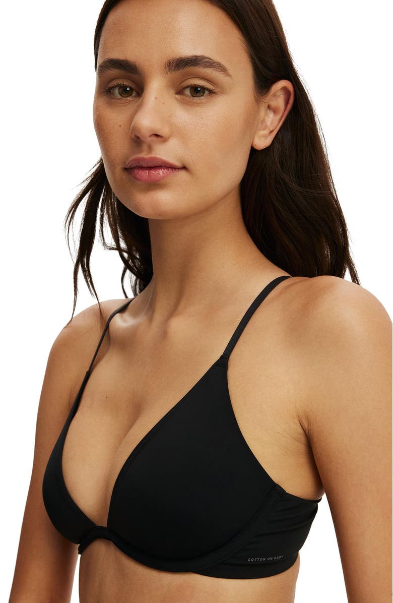 COTTON ON BODY Women's Plunge Underwire Bra, Alternate, color, Black
