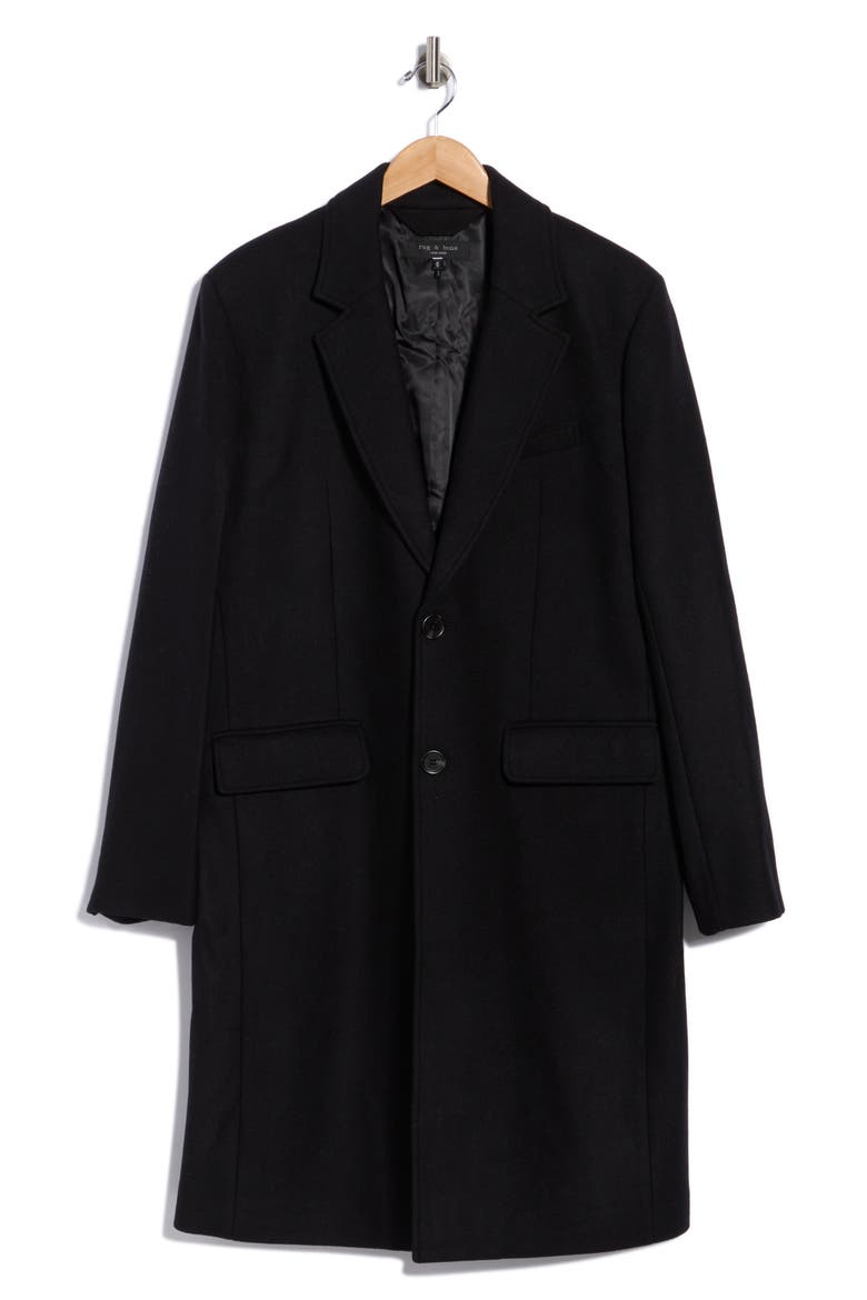 Fogg Wool Blend Coat, Main, color, BLACK