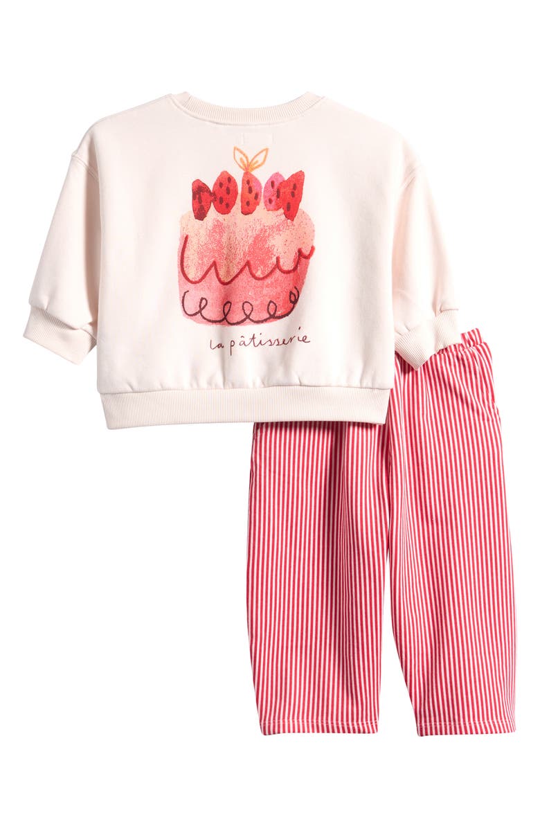 NEXT Kids' Sweatshirt & Sweatpants Set, Alternate, color, Pink