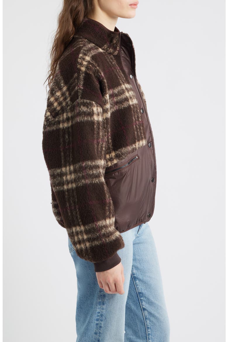 Lucien Leopard Mixed Media Jacket, Alternate, color, LATTE BROWN