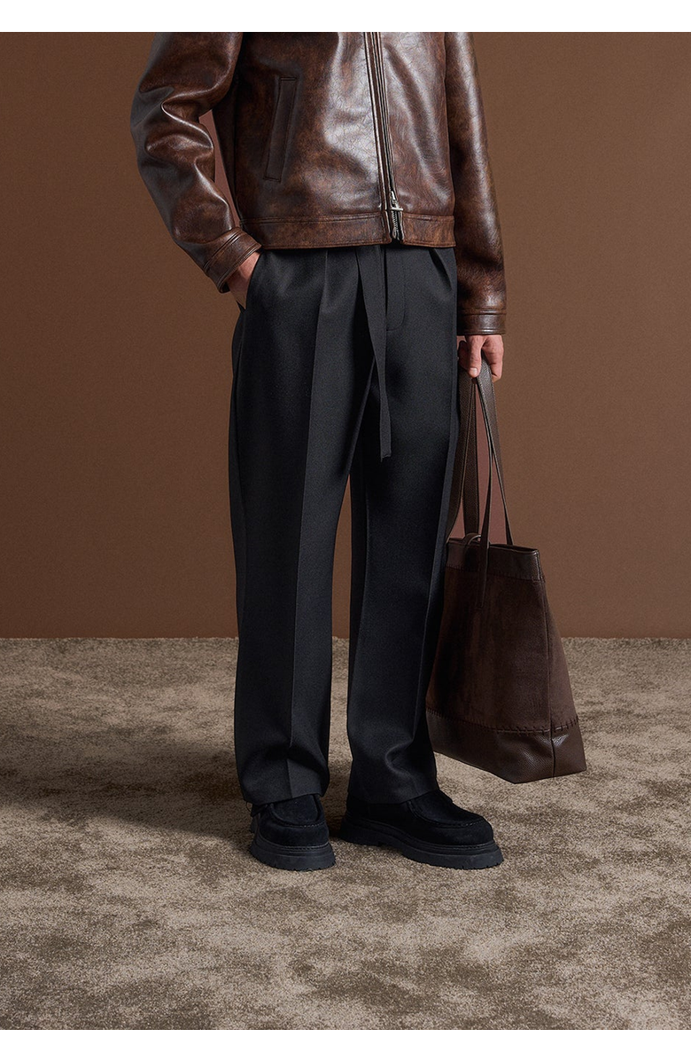 Manière De Voir Laurent Vintage Leather Jacket, Alternate, color, Brown