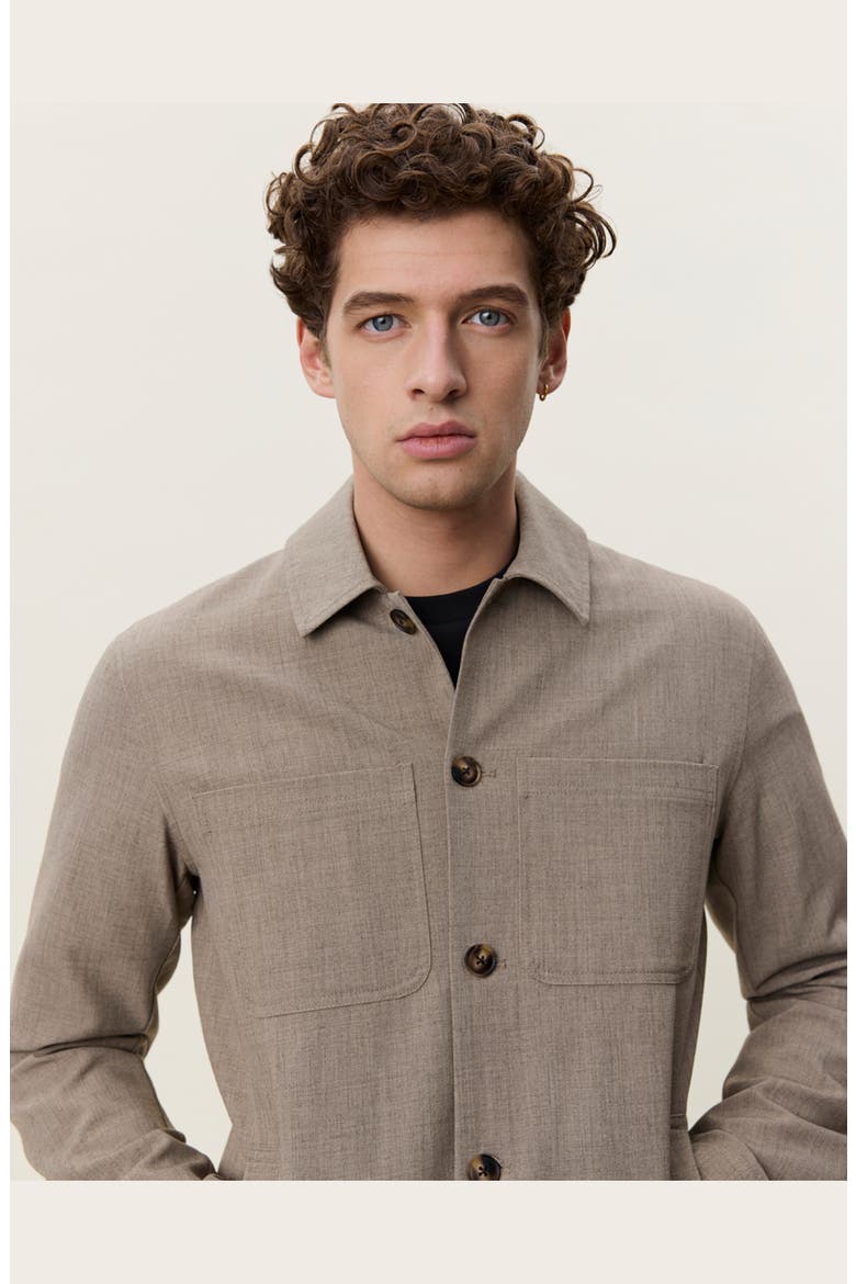Como Hybrid Shirt Jacket, Alternate, color, DARK SAND MELANGE