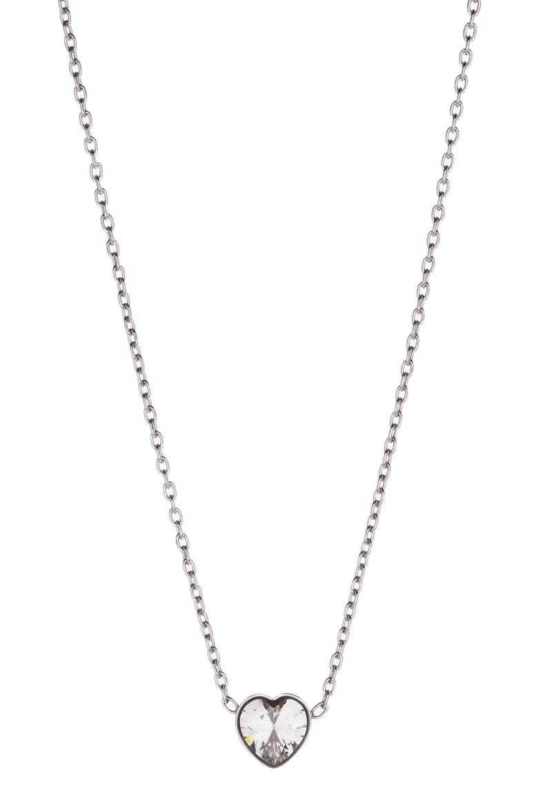 Heart Pendant Necklace, Main, color, Silver