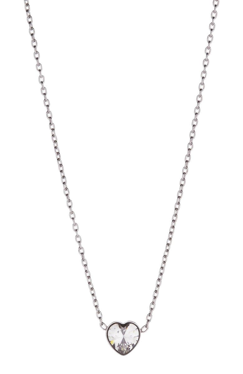 Alex and Ani Heart Pendant Necklace, Main, color, Silver