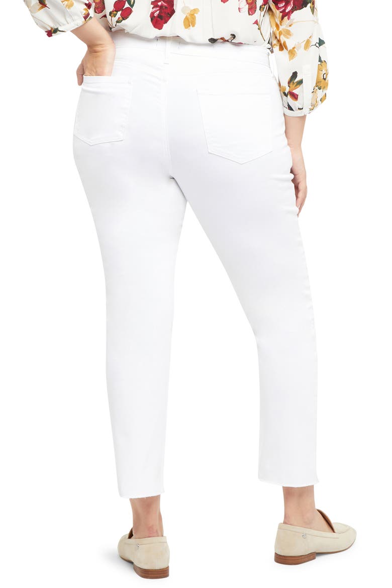 Sheri Raw Hem Ankle Slim Jeans, Alternate, color, OPTIC WHITE
