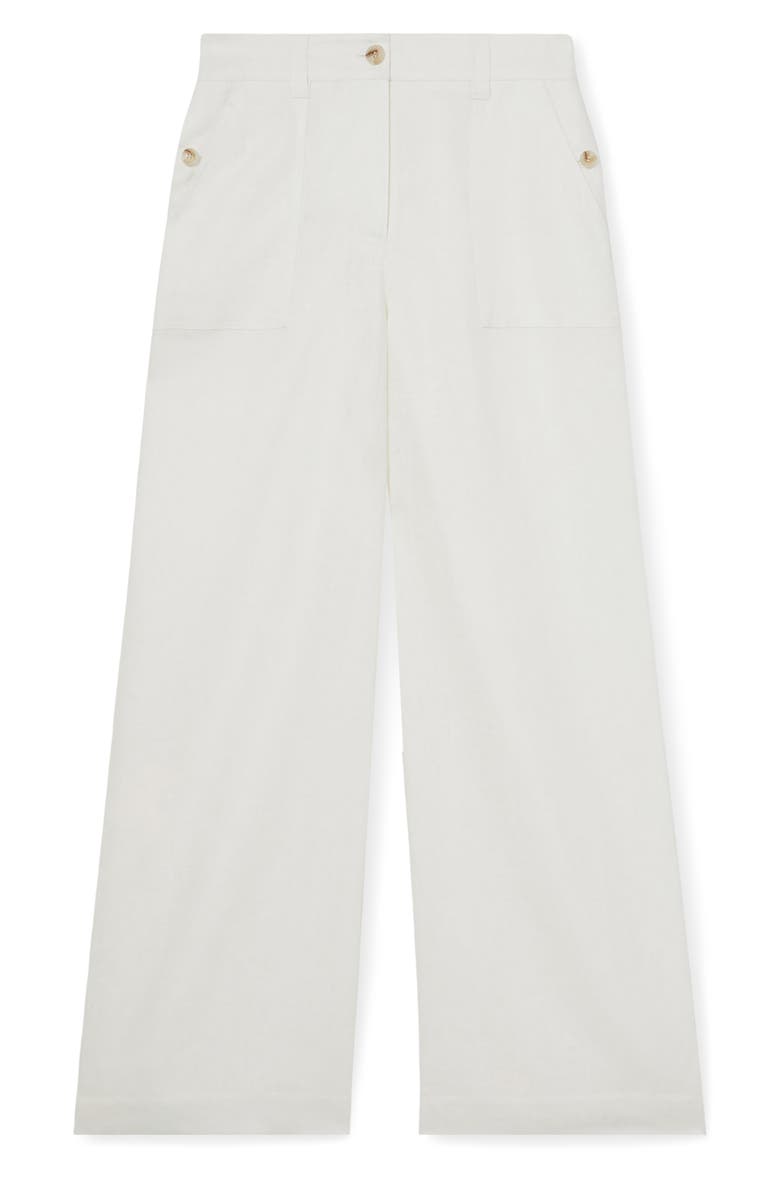 Reiss Ashby Wide Leg Linen Pants, Alternate, color, 