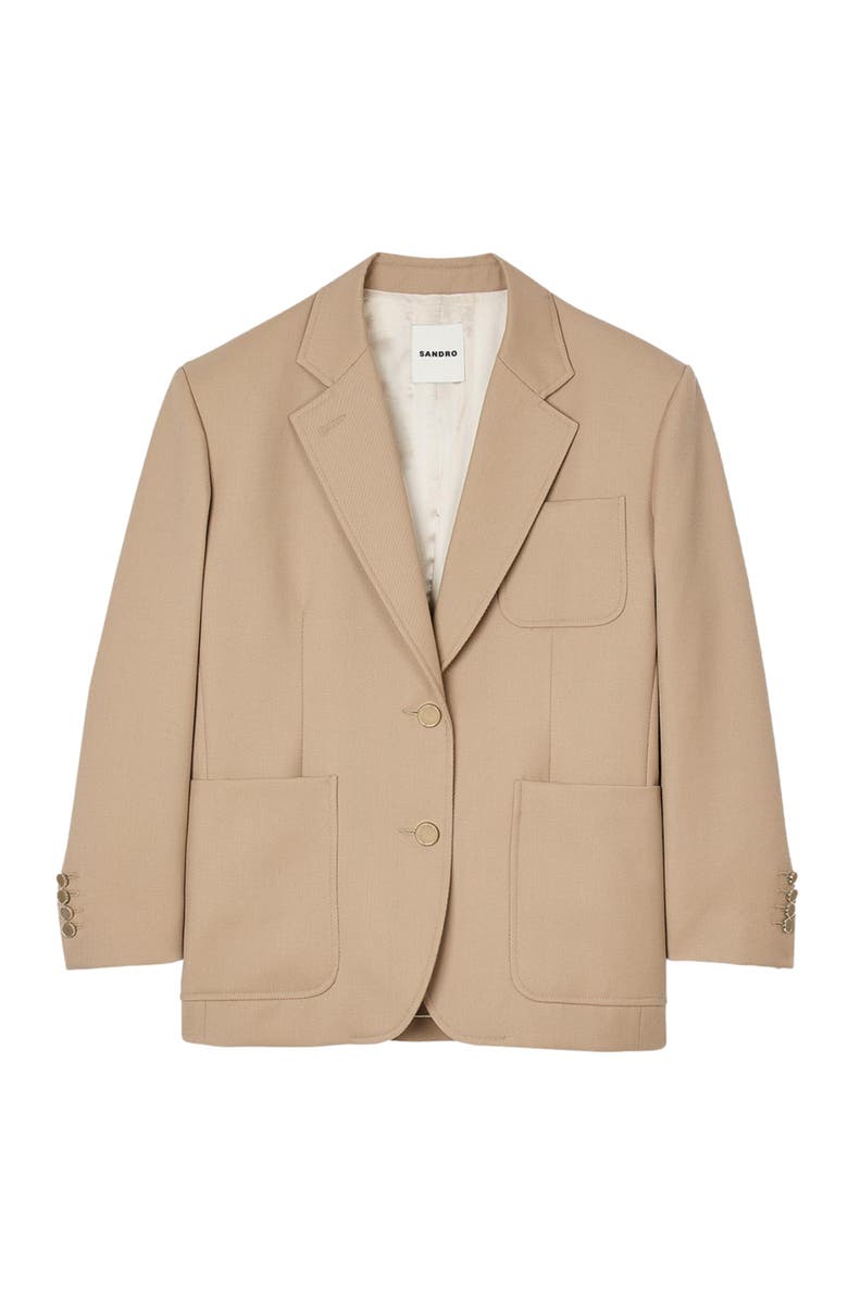 SANDRO Slim-fit suit jacket, Alternate, color, 