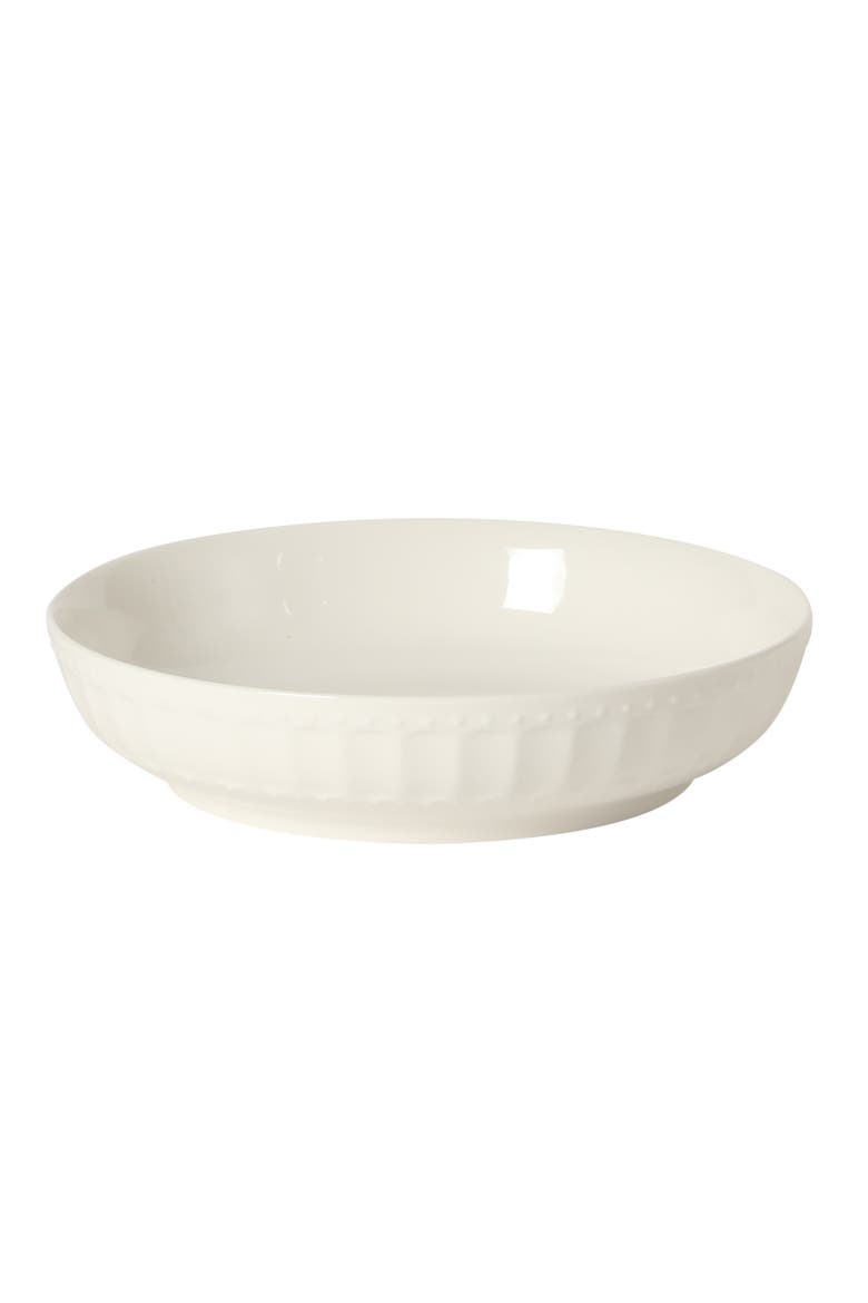 Melbourne Embossed Porcelain Dinnerware Set, Alternate, color, White